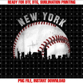 Vintage New York Skyline City Baseball T-shirt
