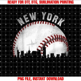 Vintage New York Skyline City Baseball T-shirt