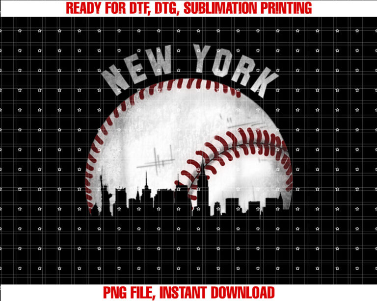 Vintage New York Skyline City Baseball T-shirt