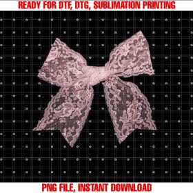 Vintage Pink Lace Bow Coquette Pink Bow T-shirt