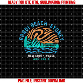 Vintage Retro Bondi Beach Sydney Australia Surfer Beach T-shirt