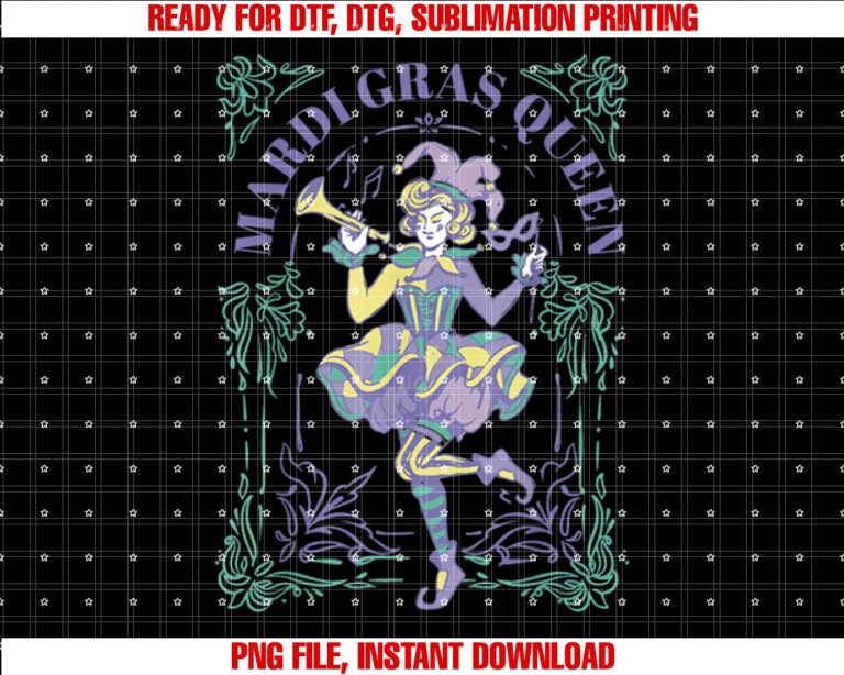 Vintage Retro Mardi Gras Queen New Orleans Carnival Costume T-shirt