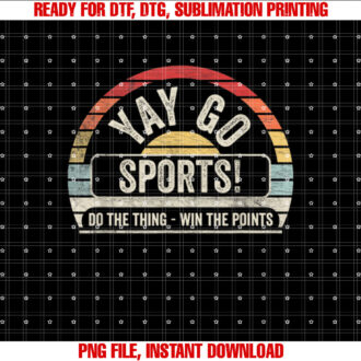 Vintage Retro Yay Go Sports Funny Sports T-shirt