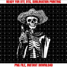 Vintage Skeleton Tequila Mexico Dia De Los Muertos Mexican T-shirt