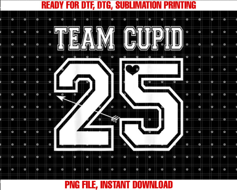 Vintage Team Cupid 2025 Happy Valentines Day Varsity Graphic T-shirt