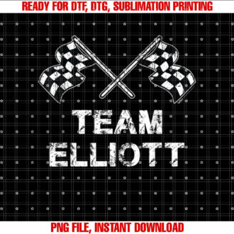 Vintage Team Elliott Family Name Checkered Flag Racing T-shirt