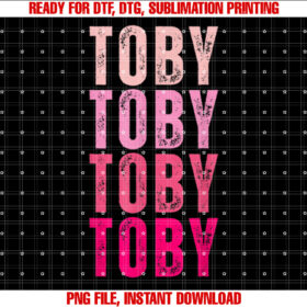 Vintage Toby First Name Boy Kids Personalized Girl 70s T-shirt
