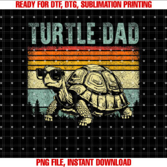 Vintage Turtle Dad Turtle Lovers Tortoise Daddy Fathers Day T-shirt