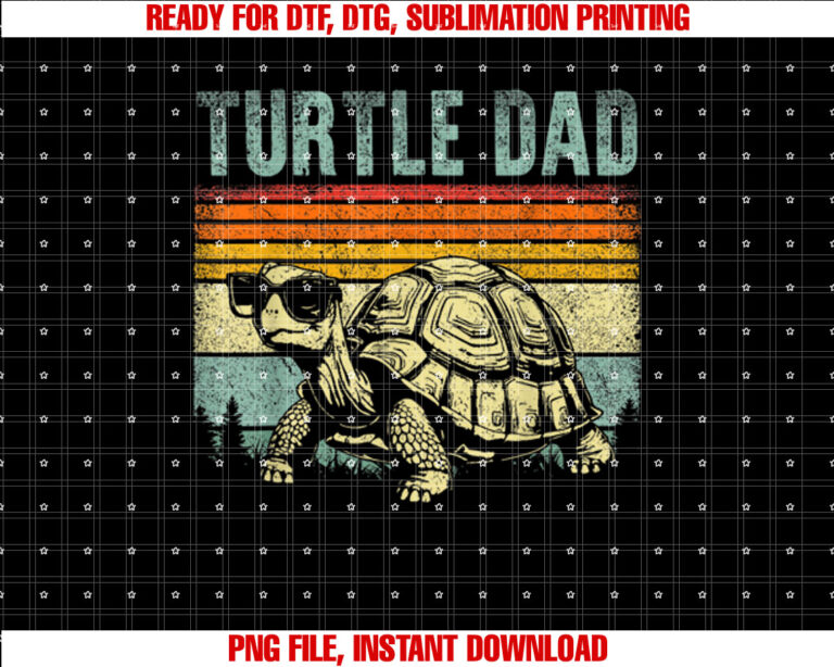 Vintage Turtle Dad Turtle Lovers Tortoise Daddy Fathers Day T-shirt