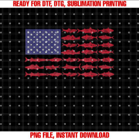 Vintage Usa Fish American Flag Fishing Gifts Abs001 T-shirt