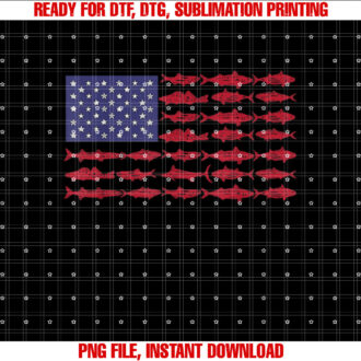 Vintage USA Fish American Flag Fishing Gifts ABS001 T-shirt