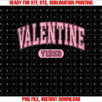 Vintage Valentine Vibes Valentines Day Pink Womens Girls Kid T-shirt