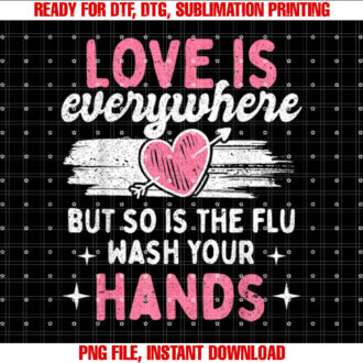 Vintage Valentines Day Flu Season Wash Your Hands AntiGerm T-shirt
