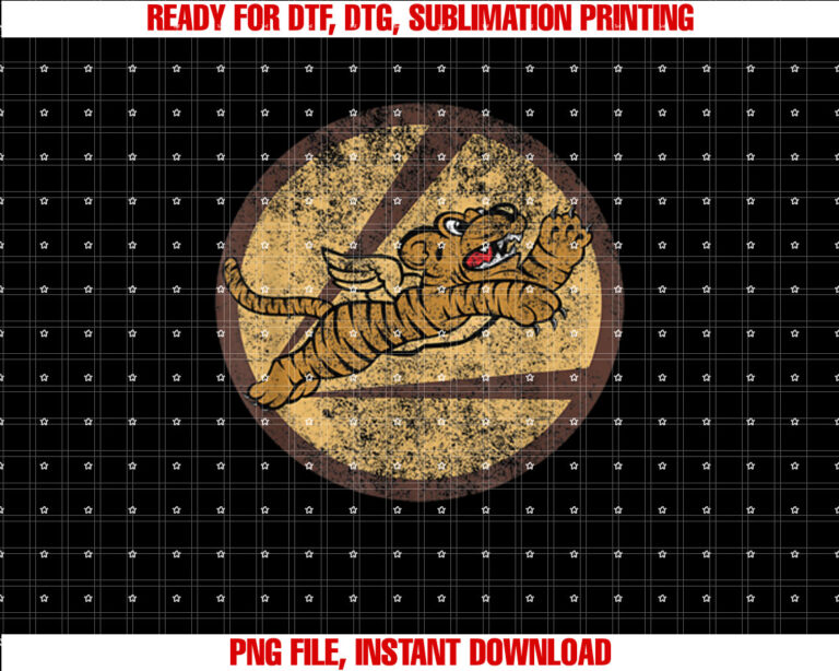 Vintage WW2 AVG Tigers Squadron Pilot Flying Patch T-shirt