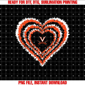 Virginia Cavaliers Tie Dye Heart T-shirt