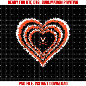 Virginia Cavaliers Tie Dye Heart T-shirt