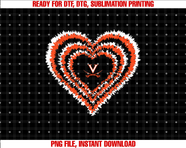 Virginia Cavaliers Tie Dye Heart T-shirt