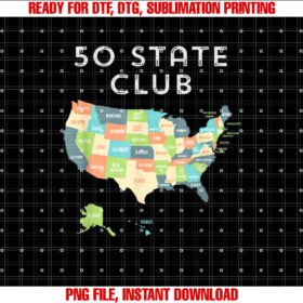 Visit All 50 States Usa Map Gift for Travel T-shirt
