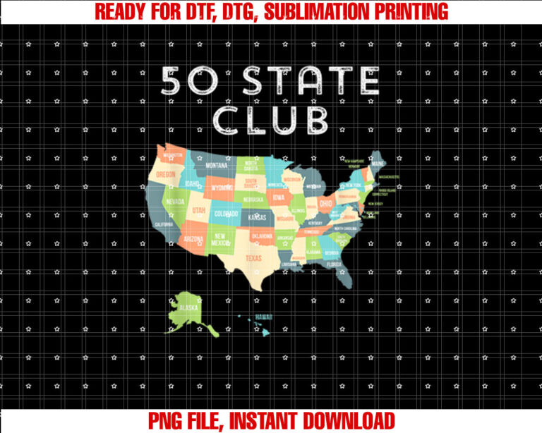Visit All 50 States Usa Map Gift for Travel T-shirt