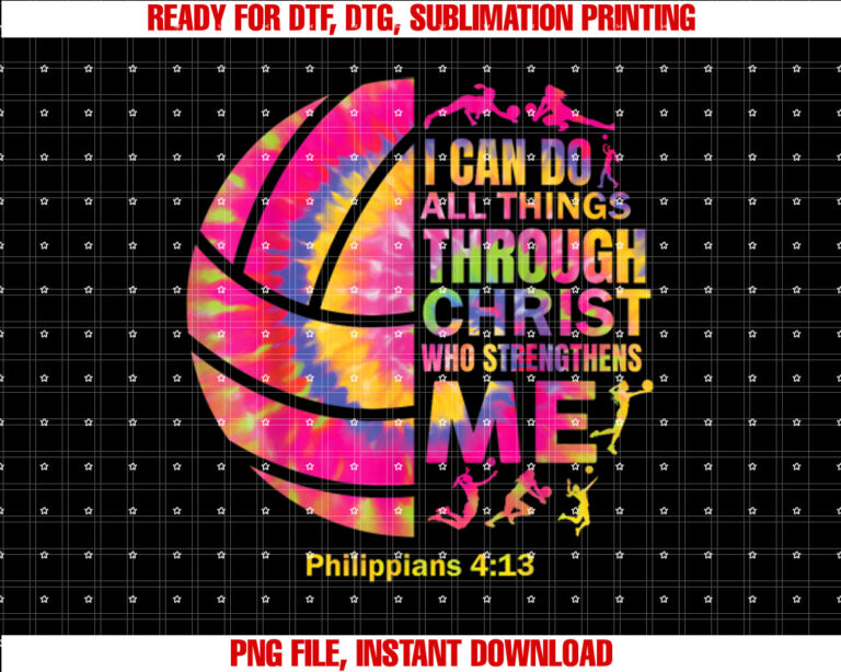 Volleyball t Teen Girls Women Christian Christ Tie Dye T-shirt