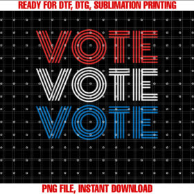 Vote Vote Vote Red White Blue Retro Election Simple Design T-shirt