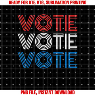 Vote Vote Vote Red White Blue Retro Election Simple Design T-shirt