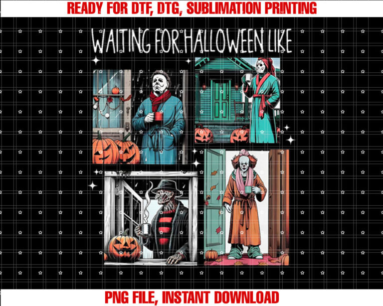 Waiting for Halloween Like T-shirt
