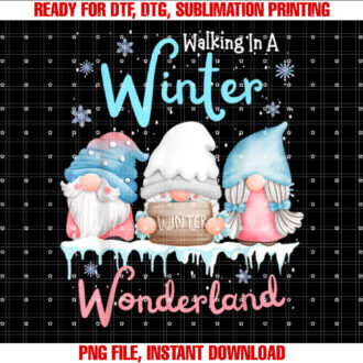 Walking In A Winter Wonderland Three Gnome Funny Christmas T-shirt