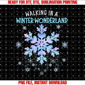 Walking in a Winter Wonderland Tie Dye Snowflake Christmas T-shirt