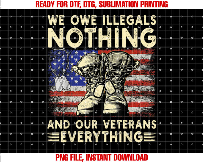 We Owe Illegals Nothing Our Veterans Everything Veteran Day T-shirt