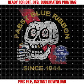 Weathered Pabst Beer Skull Since 1844 T-shirt