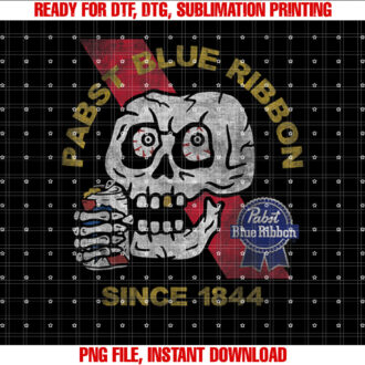 Weathered Pabst Beer Skull Since 1844 T-shirt