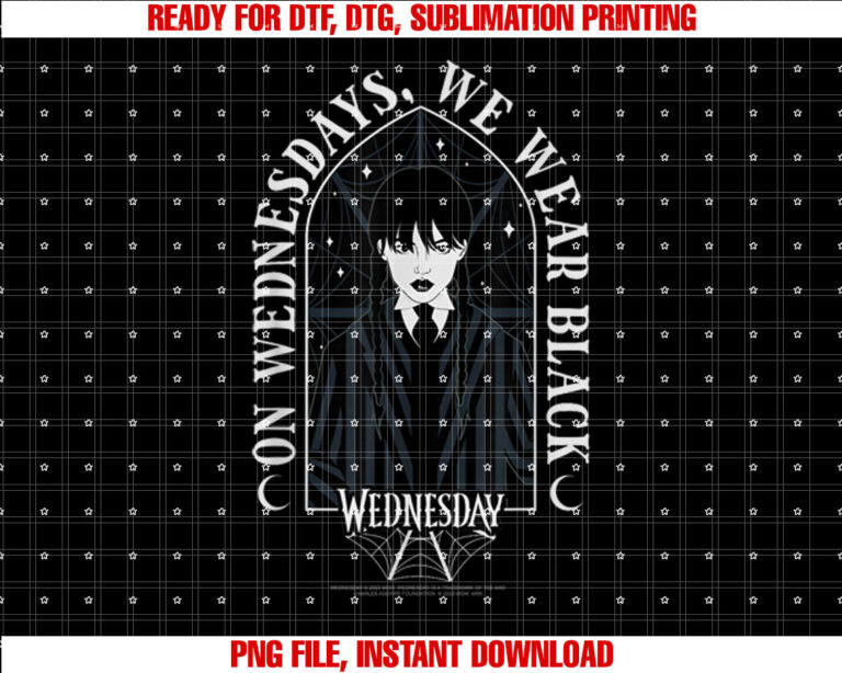 Wednesday On Wednesdays We Wear Goth Portrait T-shirt
