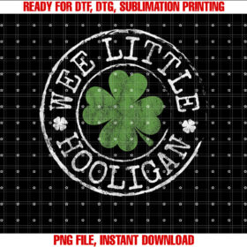 Wee Little Hooligan Funny Clovers Kids n St Patricks Day T-shirt
