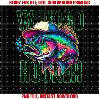 Weekend Hooker Colorful Fishing T-shirt