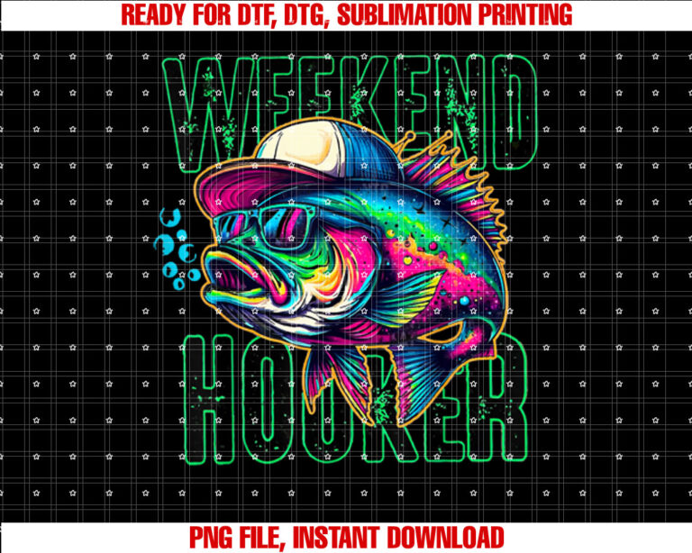 Weekend Hooker Colorful Fishing T-shirt