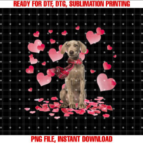 Weimaraner Valentines Day Heart Funny Dog Lover T-shirt