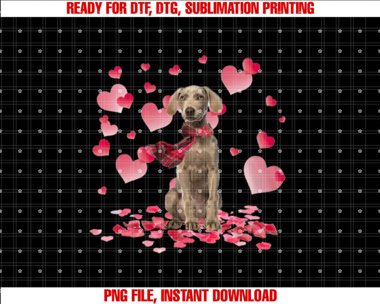 Weimaraner Valentines Day Heart Funny Dog Lover T-shirt