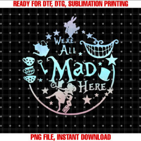 Were All Mad Here Vintage Adventures Vacation Funny Holiday T-shirt