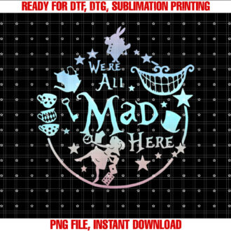 Were All Mad Here Vintage Adventures Vacation Funny Holiday T-shirt