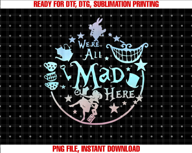Were All Mad Here Vintage Adventures Vacation Funny Holiday T-shirt