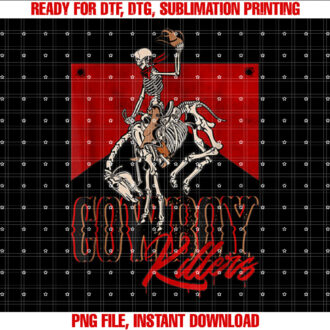 Western Cowboy Vintage Punchy Cowboy Killers Skull Skeleton T-shirt