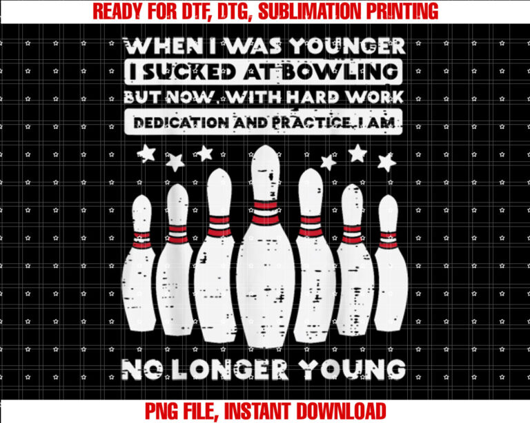 When I Was Younger Bowling Funny Humor Gag Bowler Men Women T-shirt