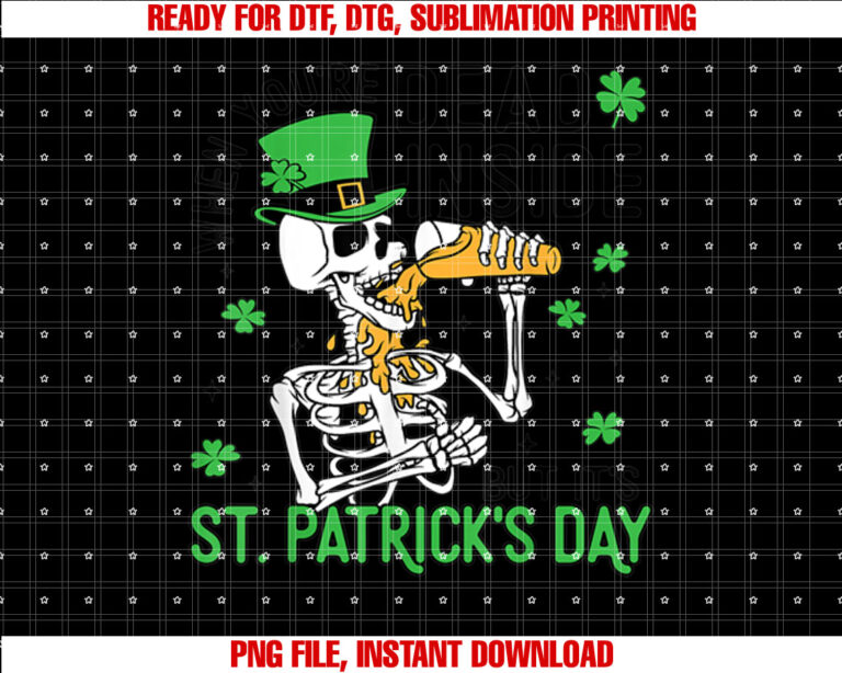 When Youre Dead Inside But Its St Patricks Day Skeleton T-shirt