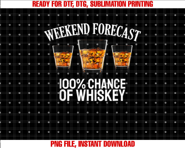 Whiskey Funny Drinking Forecast Drink T-shirt