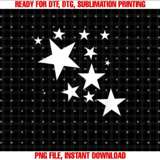 White Stars StarPatternDesign Costume Gift Men Women Kids T-shirt