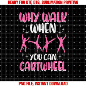 Why Walk When You Can Cartwheel Gymnast Women Girls Kids T-shirt