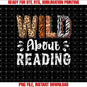 Wild About Reading Books Reader Lover Animals Leopard Zebra T-shirt