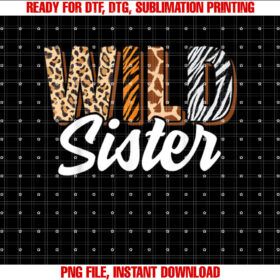 Wild Sister Zoo Born Two Be Wild Bday Safari Jungle Animal T-shirt