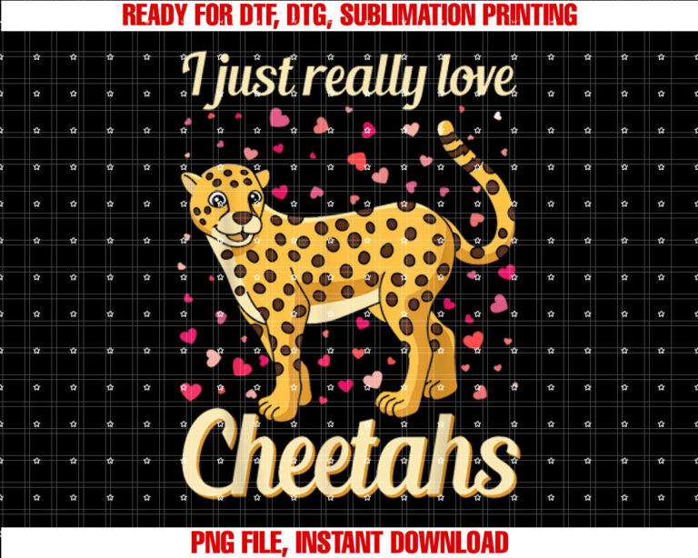 Wildlife Safari Kids Leopard I Just Really Love Cheetahs T-shirt